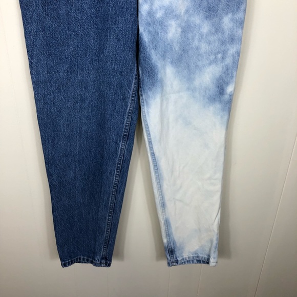 Vintage Two Tone Tie Dye High Waisted Denim Jeans Sz 27 - Picture 4 of 11